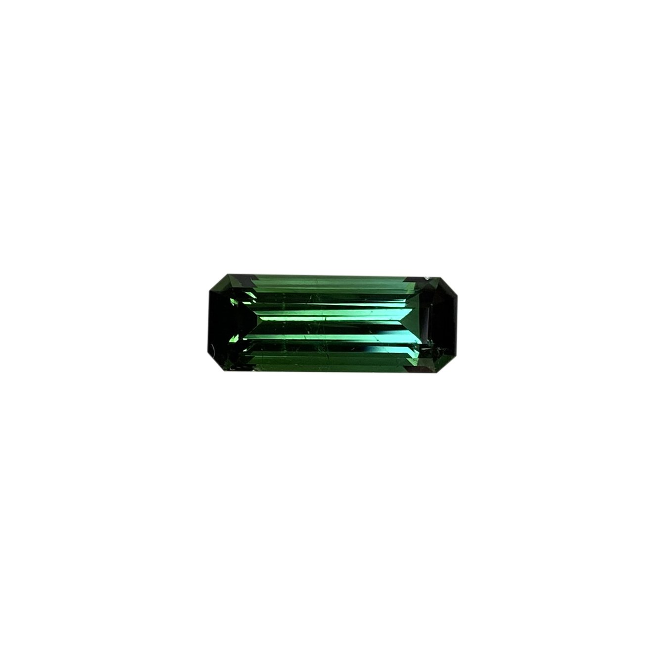 4.23ct Emerald Cut Deep Blue Green Tourmaline