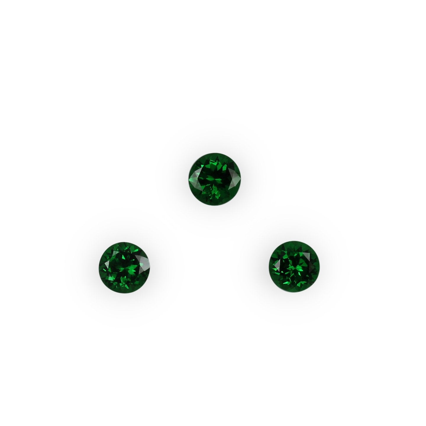 6.25mm Round Fine Intense Green Tsavorite