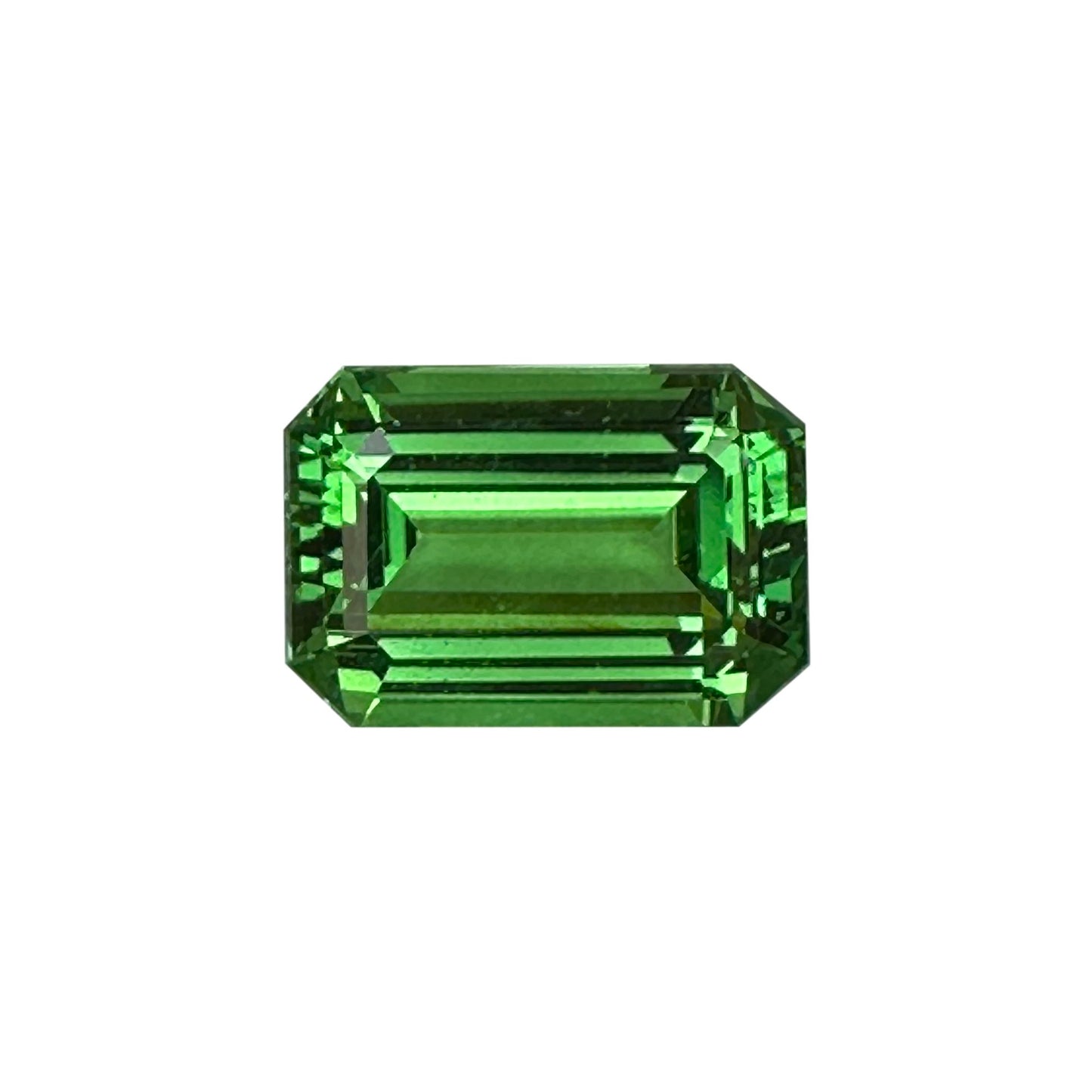 3.75ct Emerald Cut Bright Green Tsavorite