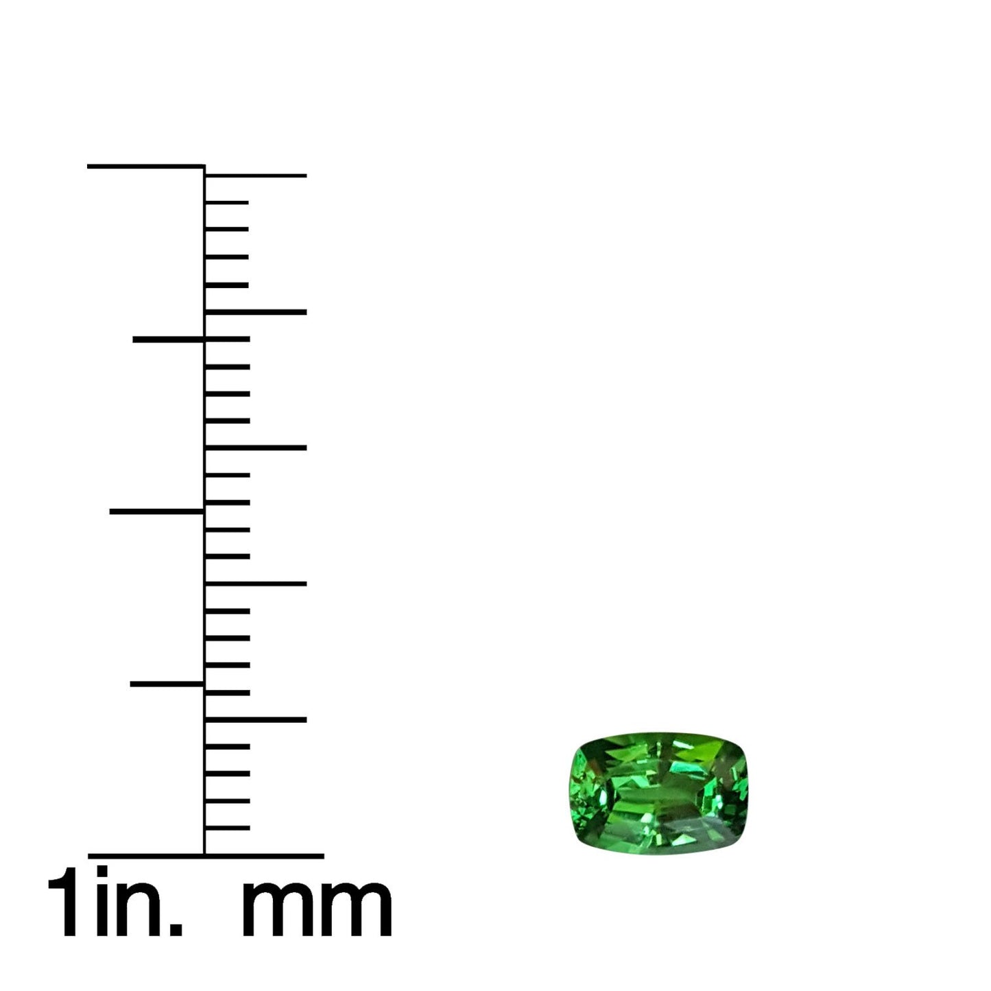 0.82ct Cushion Bright Green Tsavorite