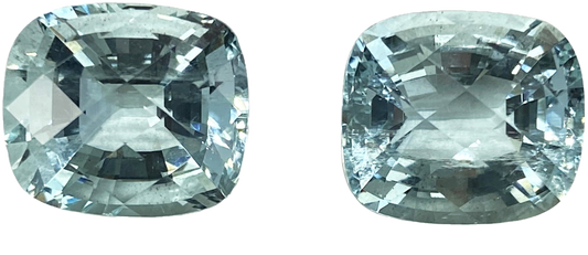 27.72ct Cushion Aquamarine Pair
