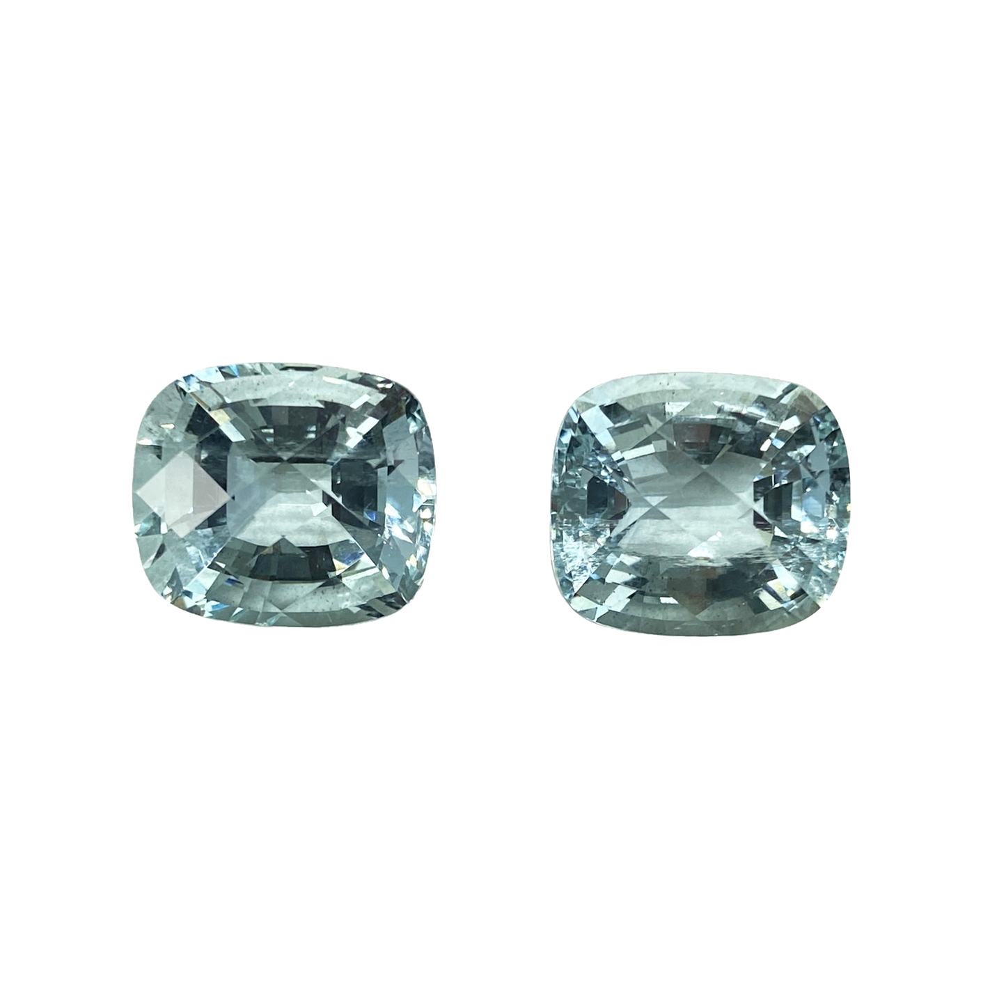 27.72ct Cushion Aquamarine Pair
