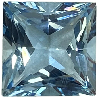 8.23ct Princess Cut AA Color Aquamarine