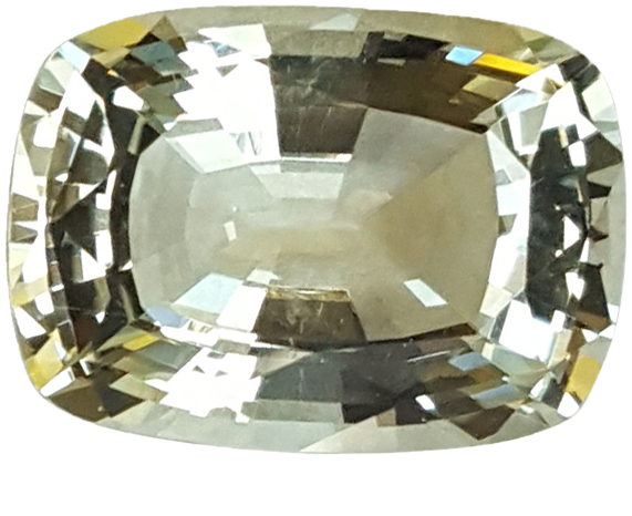7.38ct Cushion White Aquamarine