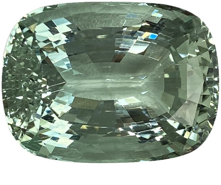 35.83ct Cushion Green Aquamarine