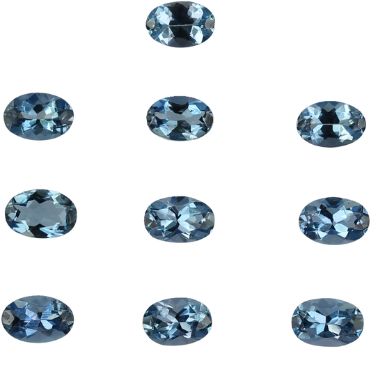 6x4mm Oval AAA Color Aquamarine