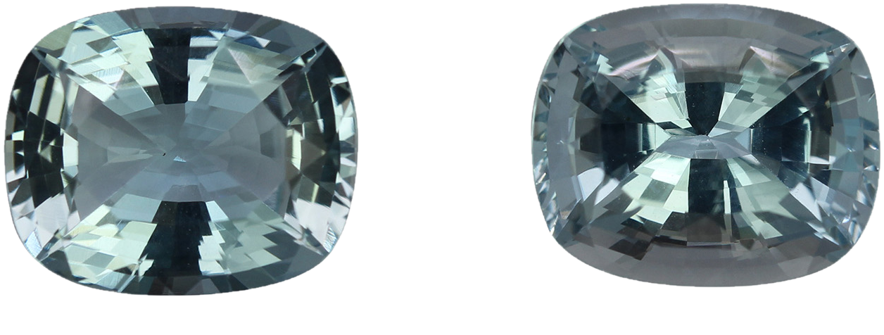 12x10mm Cushion A Color Aquamarine