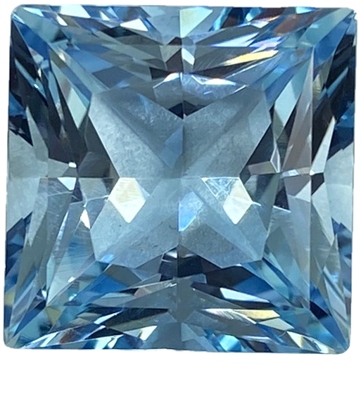 21.71ct Princess Cut AAA Color Aquamarine