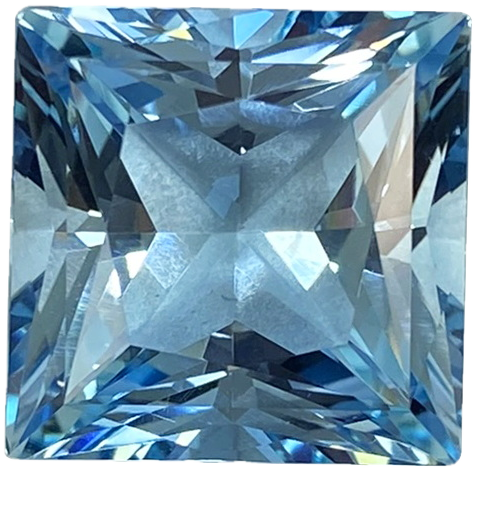 21.71ct Princess Cut AAA Color Aquamarine