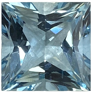 13.75ct Princess Cut AA Color Aquamarine