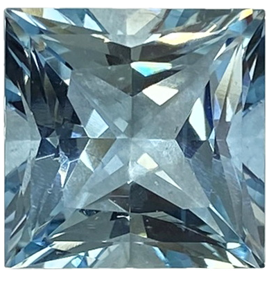 13.75ct Princess Cut AA Color Aquamarine