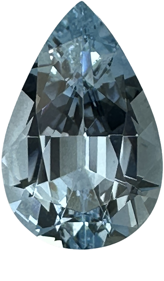3.74ct Pear Shape A Color Aquamarine