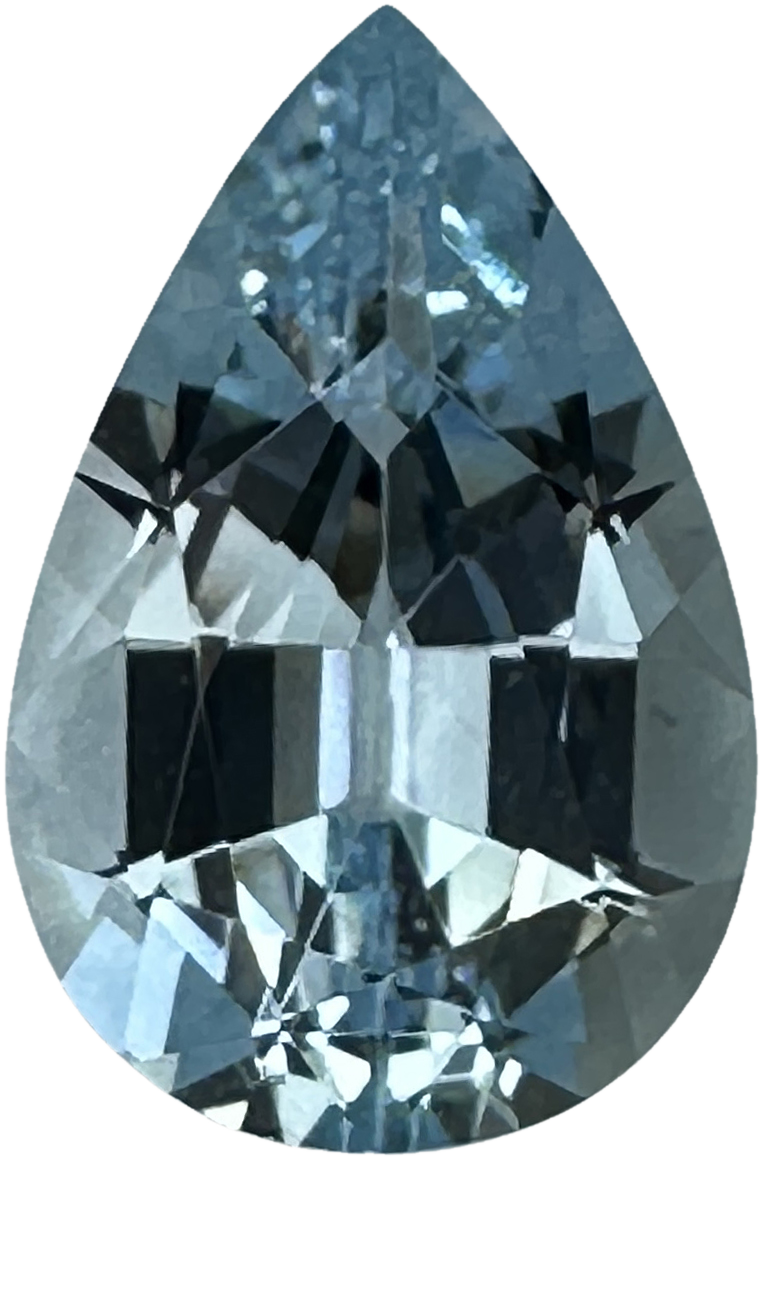 3.74ct Pear Shape A Color Aquamarine