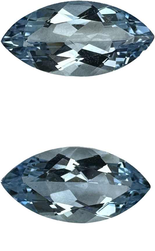 14x7mm Marquise AA Color Aquamarine Pair