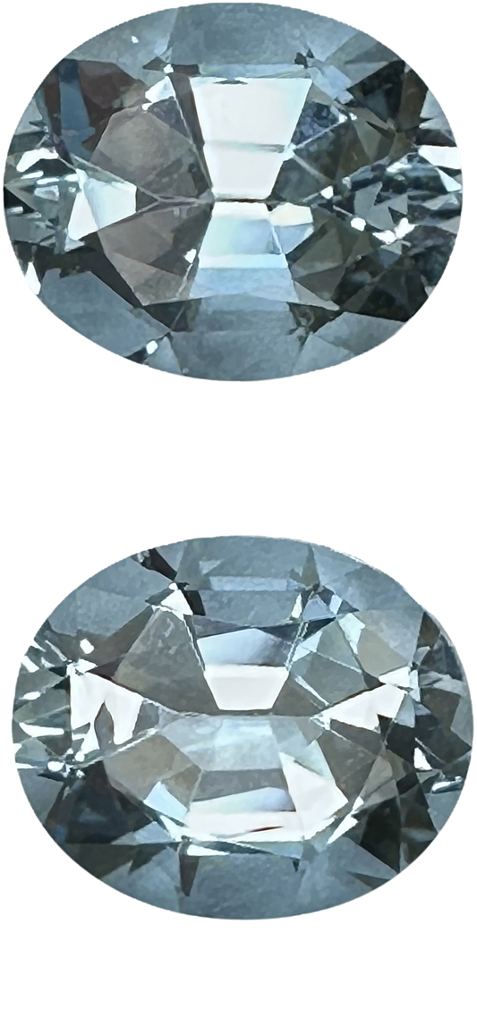 12x10mm Oval AA Color Aquamarine Pair