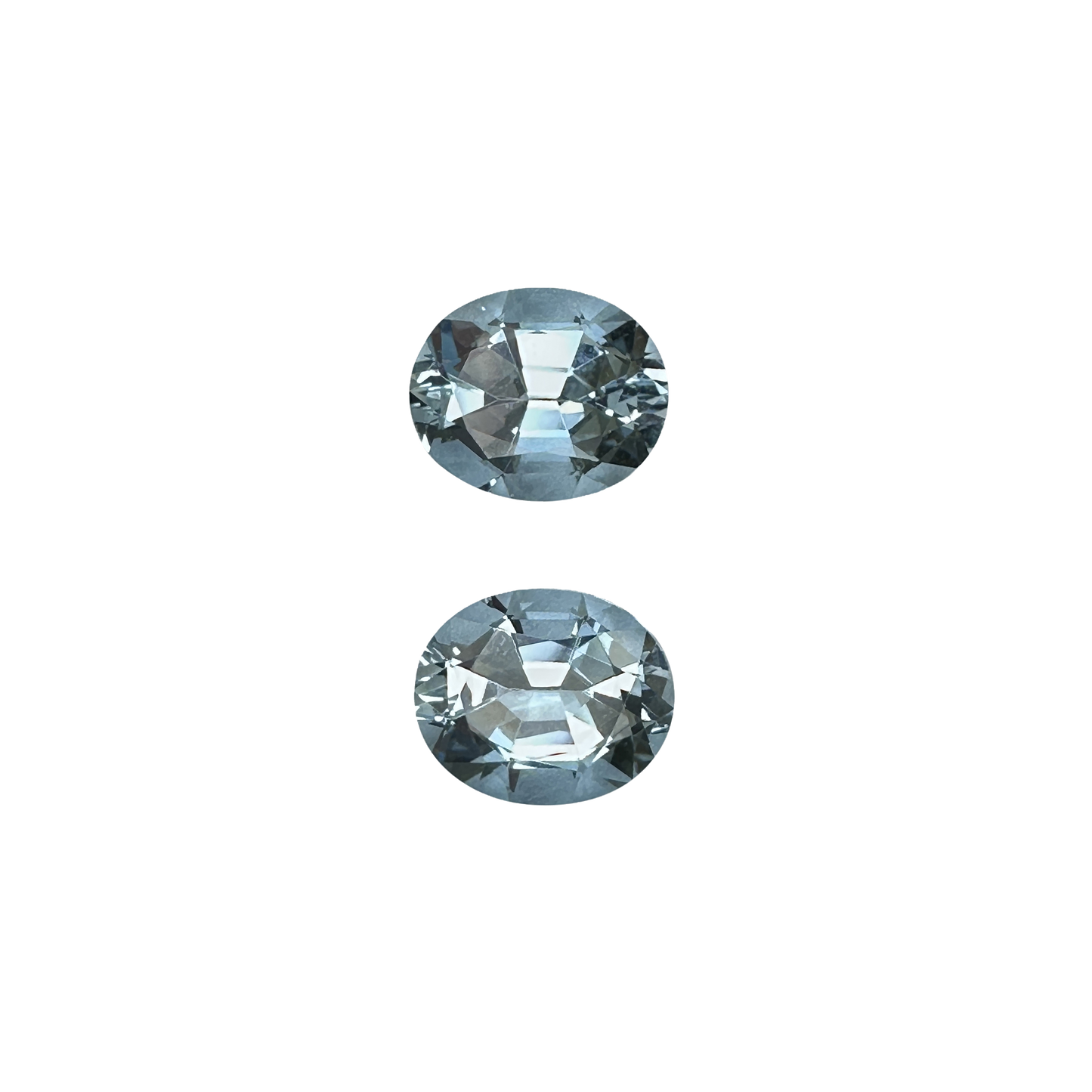 12x10mm Oval AA Color Aquamarine Pair