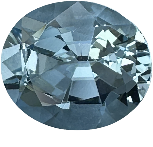 12x10mm Oval AA+ Color Aquamarine