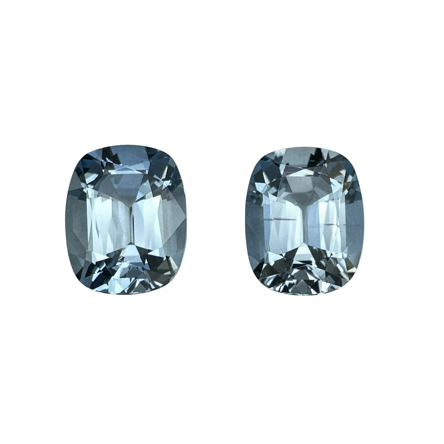 10x8mm Cushion AA Color Aquamarine Pair