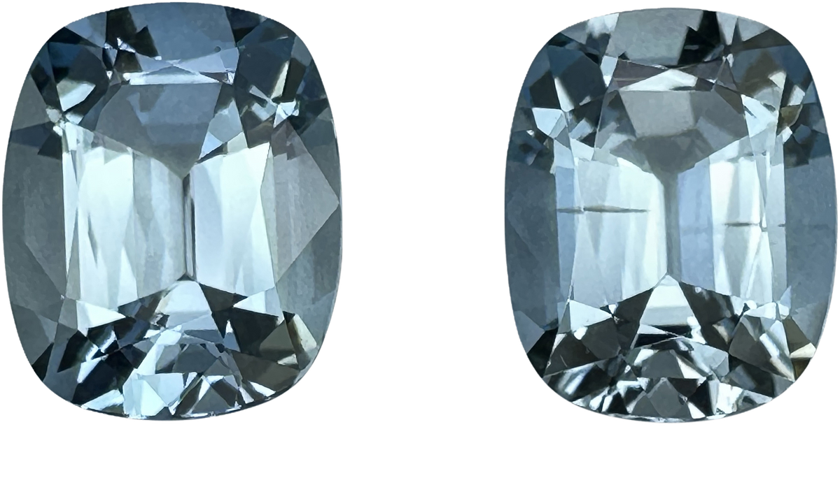 10x8mm Cushion AA Color Aquamarine Pair
