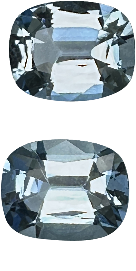 10x8mm Cushion AA Color Aquamarine Pair