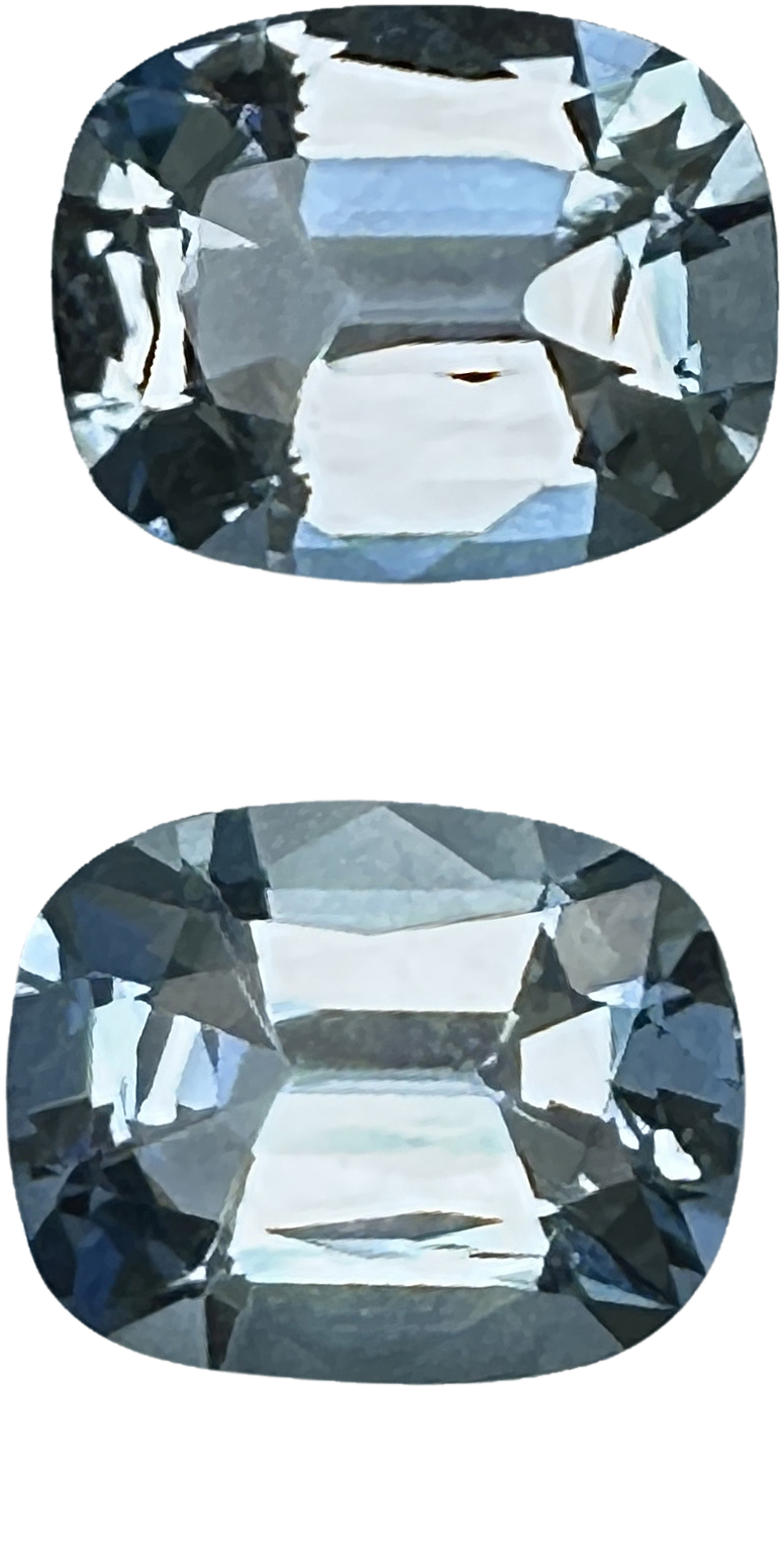 10x8mm Cushion AA Color Aquamarine Pair