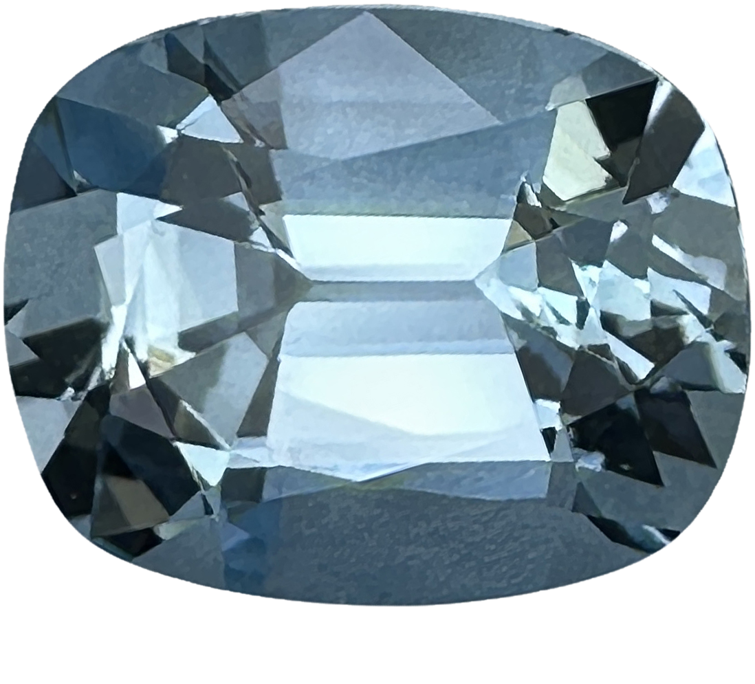 10x8mm Cushion AA Color Aquamarine