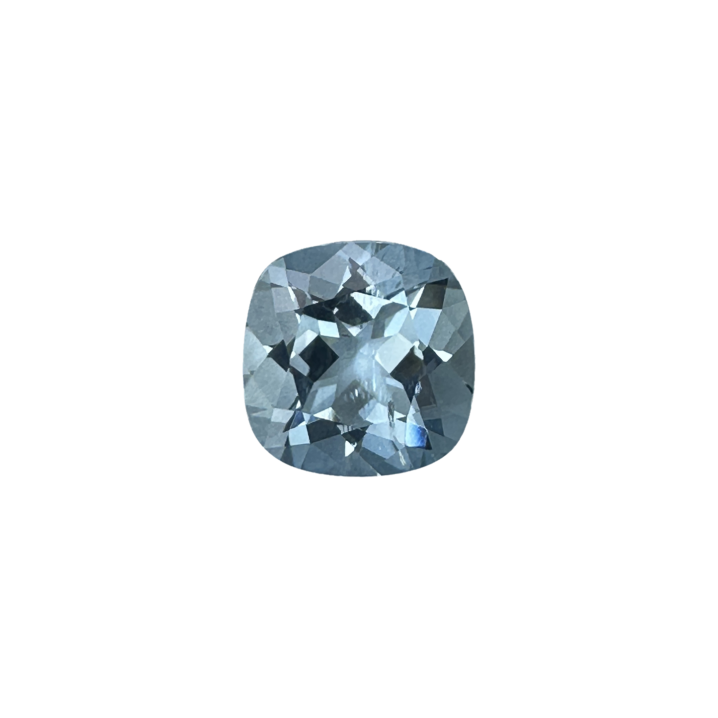 10mm Cushion A+ Aquamarine