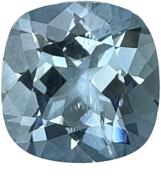 10mm Cushion A+ Aquamarine