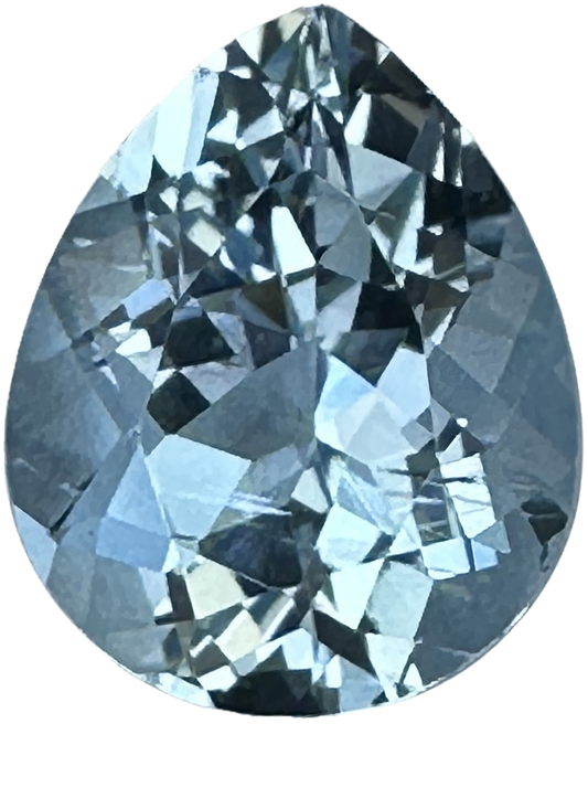 3.29ct Pear Shape AA Color Aquamarine