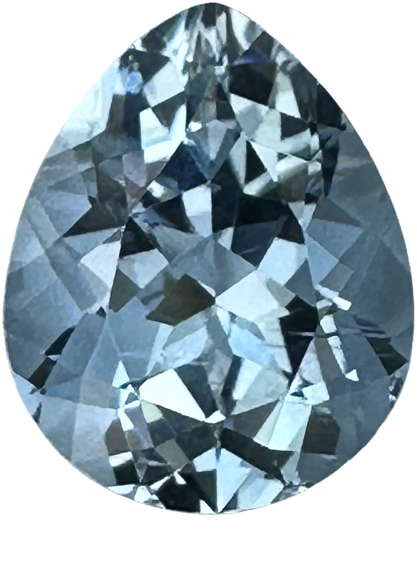 3.29ct Pear Shape AA Color Aquamarine