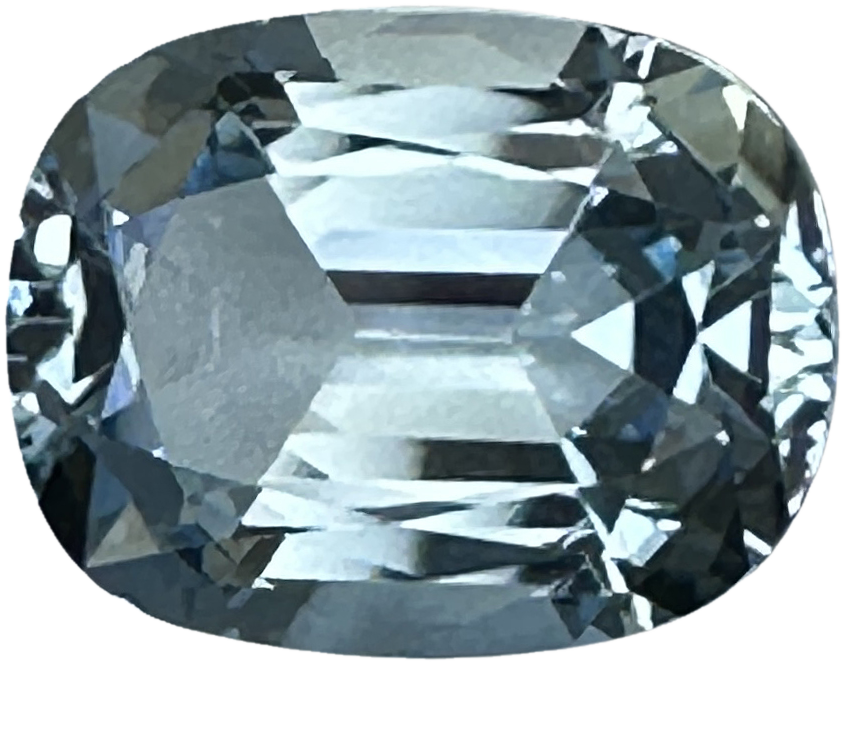 5.95ct Cushion Very Light Aquamarine