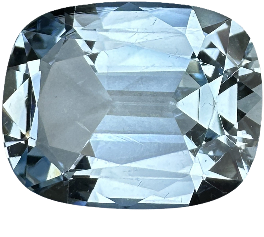 4.66ct Cushion Very Light Aquamarine