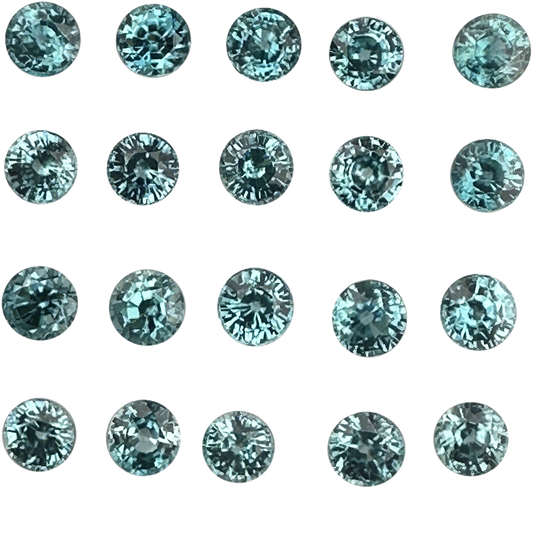 5mm Round Medium Blue Blue Zircon