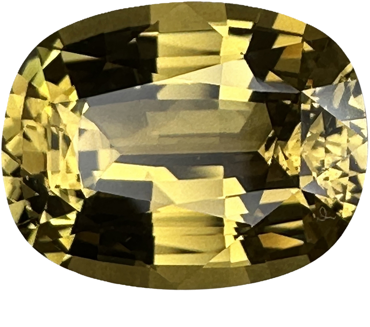 9.64ct Cushion Yellow-Green Crysoberyl