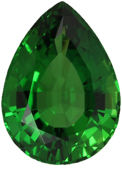 4.04ct Pear Shape Fine Green Chrome Tourmaline