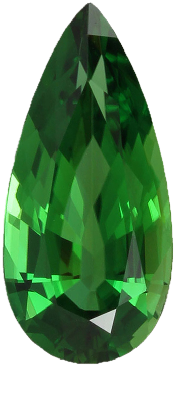 2.5ct Pear Shape Medium Green Chrome Tourmaline