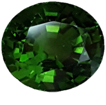 2.95ct Oval Bright Yellowish Green Chrome Tourmaline