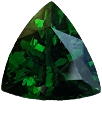 2.92ct Trillion Fine Deep Green Chrome Tourmaline