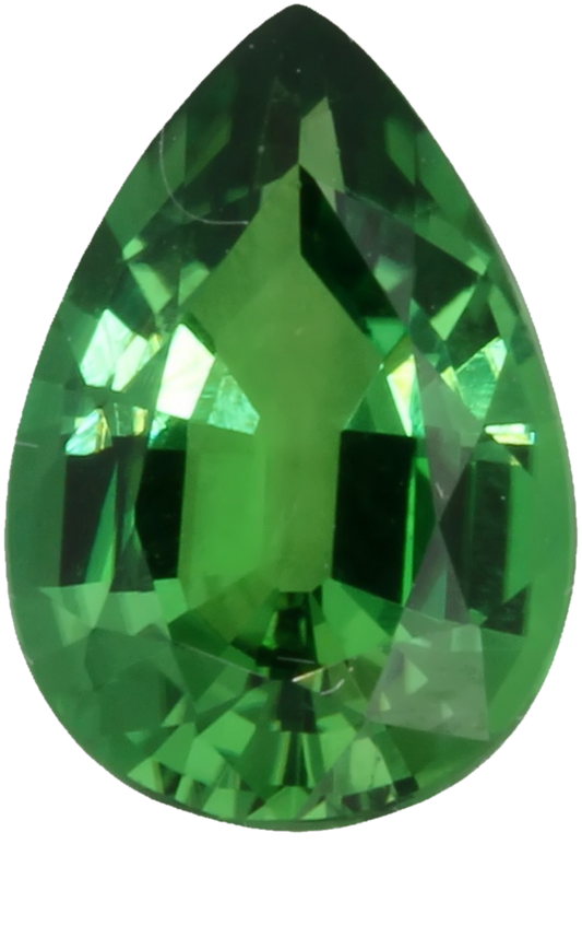 1.36ct Pear Shape Medium Green Chrome Tourmaline