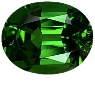 1.35ct Oval Gem Quality - Fine Intense Green Chrome Tourmaline