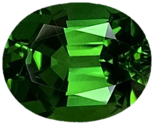 1.35ct Oval Gem Quality - Fine Intense Green Chrome Tourmaline