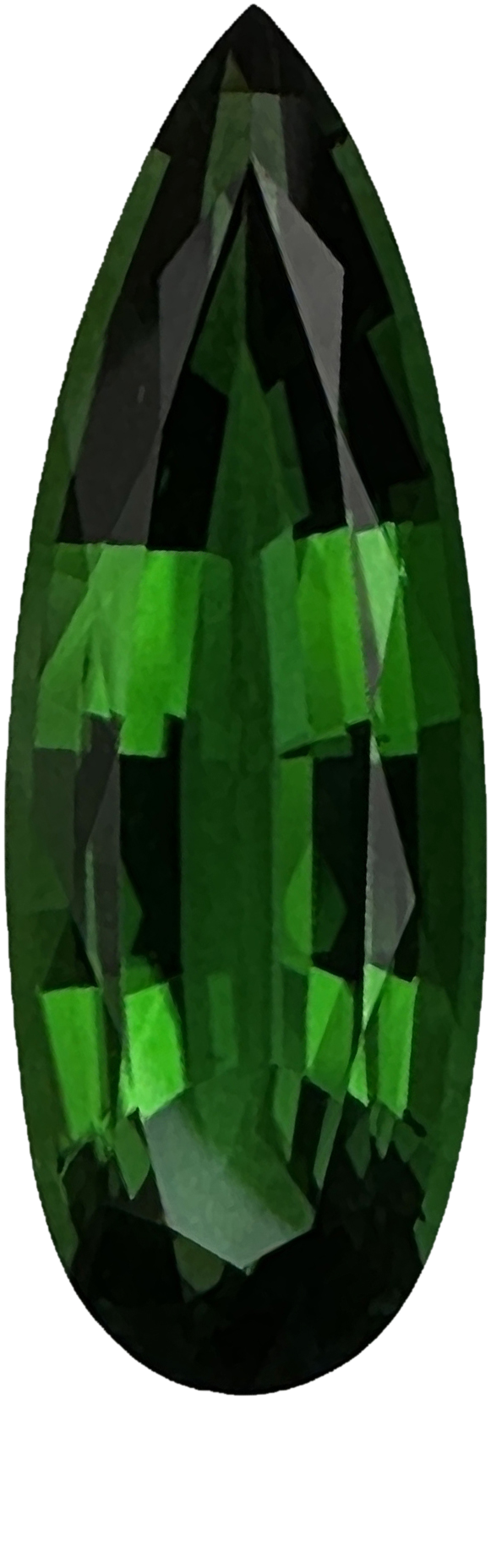 8.01ct Pear Shape Gem Quality - Fine Intense Green Chrome Tourmaline