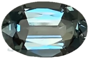 8.6x5.7mm Oval Medium Grey Spinel