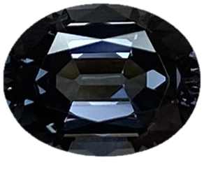 8.6x6.6mm Oval Deep Grey Spinel