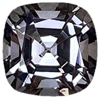 6mm Cushion Light Grey Spinel