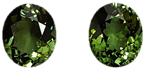 12x10mm Oval Mint Green Tourmaline Set