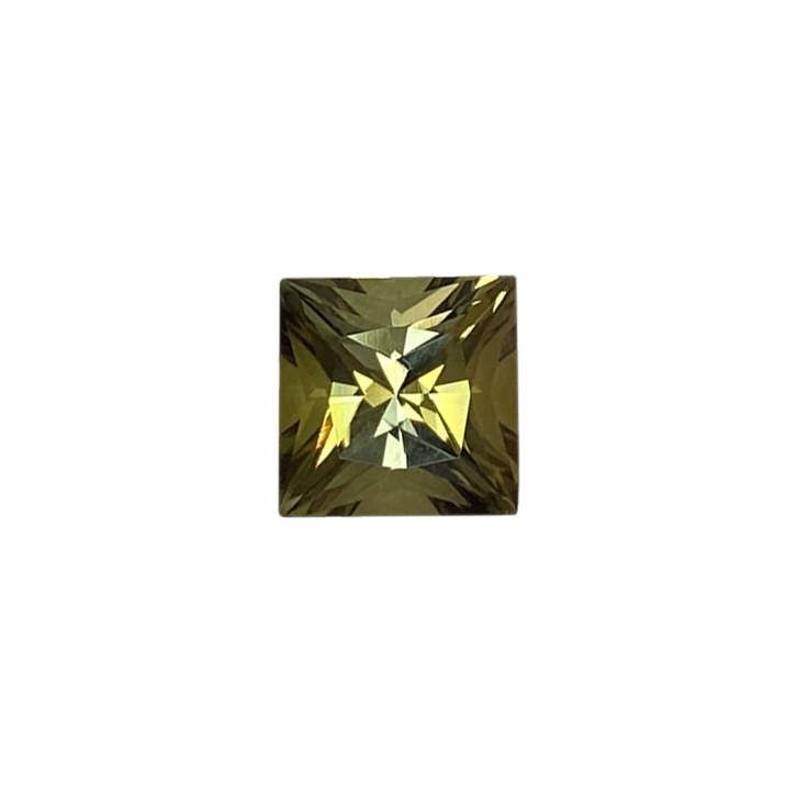 8mm Princess Cut Green Tourmaline