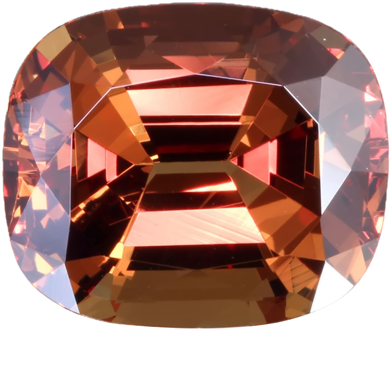 12.92ct Cushion Peach Malaya Garnet