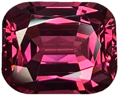 6.13ct Cushion Peach Malaya Garnet