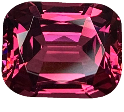 6.13ct Cushion Peach Malaya Garnet